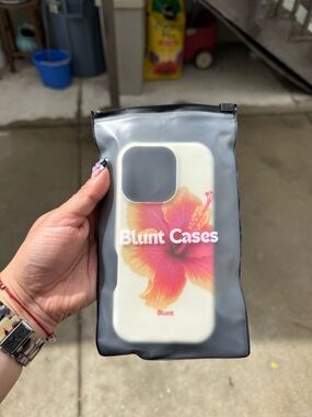 Blunt Cases Butter yellow Phone Case with Pink Hibiscus Print